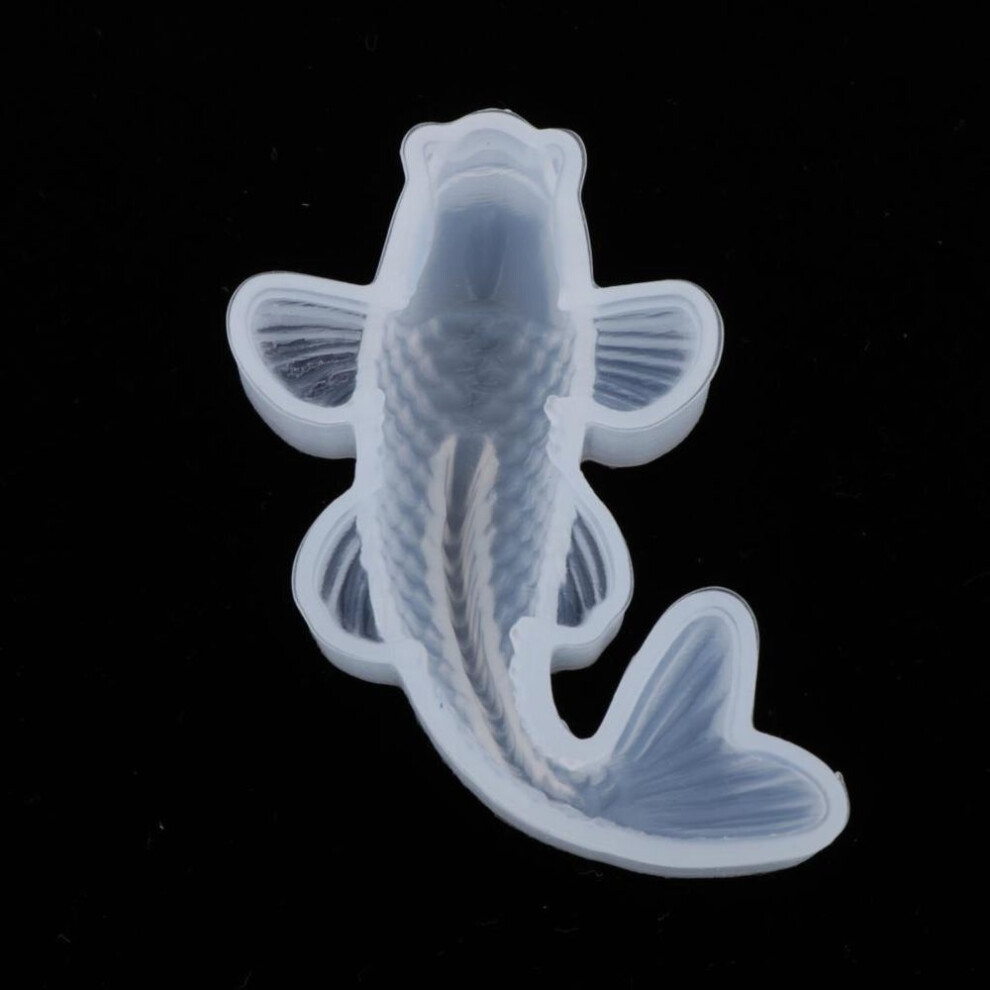 (1 pcs) 3D Koi Fish Silicone Ornaments Mould Handmade Resin Casting Mold Diy For Resin