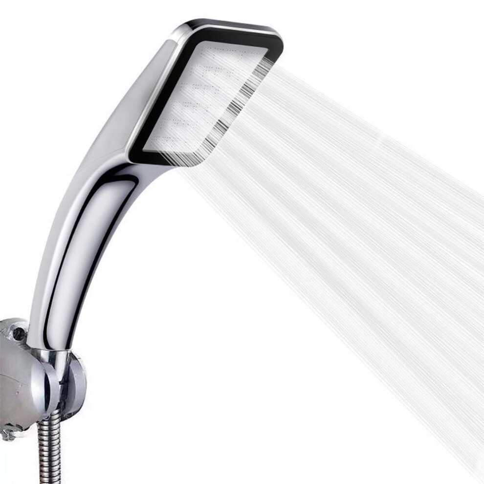 (silver) High Quality Pressure Rainfall Shower Head 300 Holes Shower Head Water Saving Filter Spray Nozzle High Pressure Water Saving