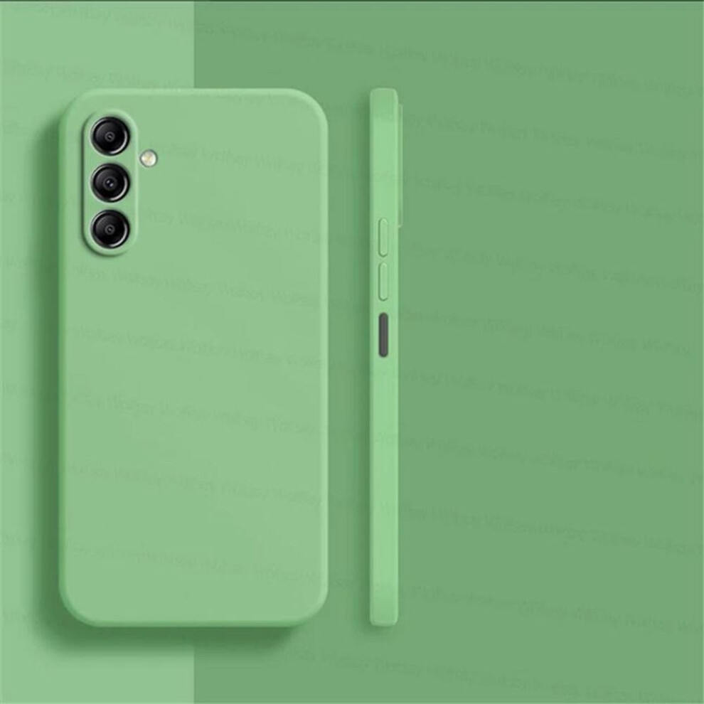 (green, For Samsung Galaxy S21) Matte Square Soft Liquid Silicone Phone Case For Samsung Galaxy A05 A05S A15 A35 A55 A04S A14 A24 A34 A54 A53 A73 S20 S21 S22 S23 S24 Ultra Plus Cover