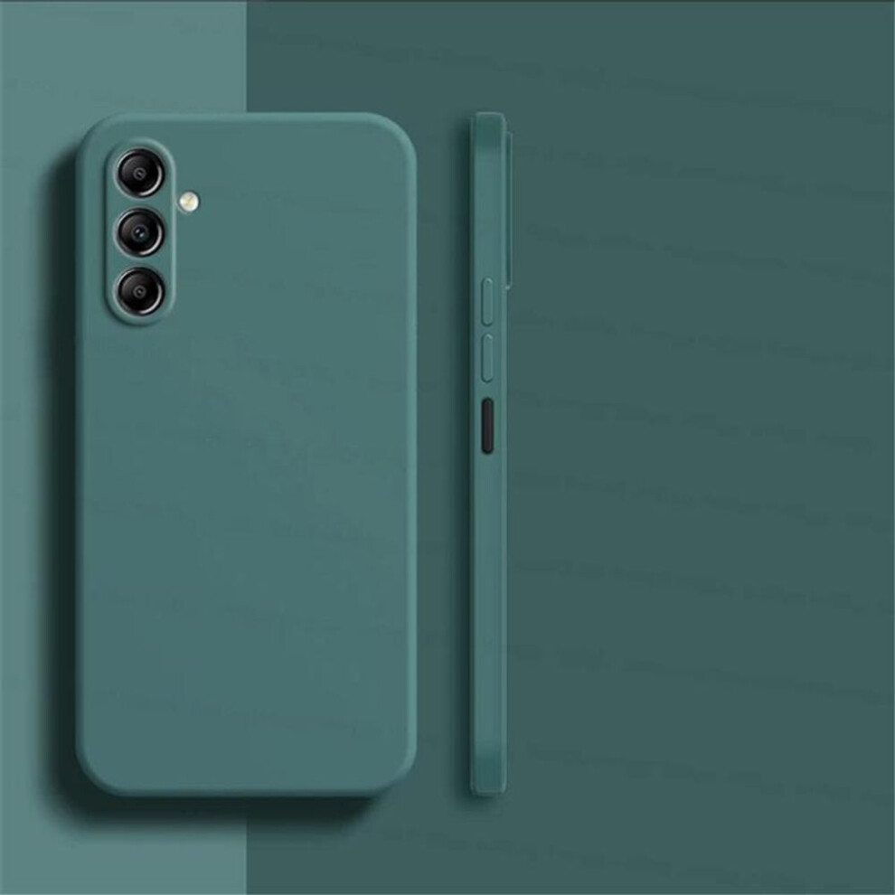 (dark green, For Samsung Galaxy M53 5G) Matte Square Soft Liquid Silicone Phone Case For Samsung Galaxy A05 A05s A15 A35 A55 A04s A14 A24 A34 A54 A53 A73 S20 S21 S22 S23 S24 Ultra Plus Cover