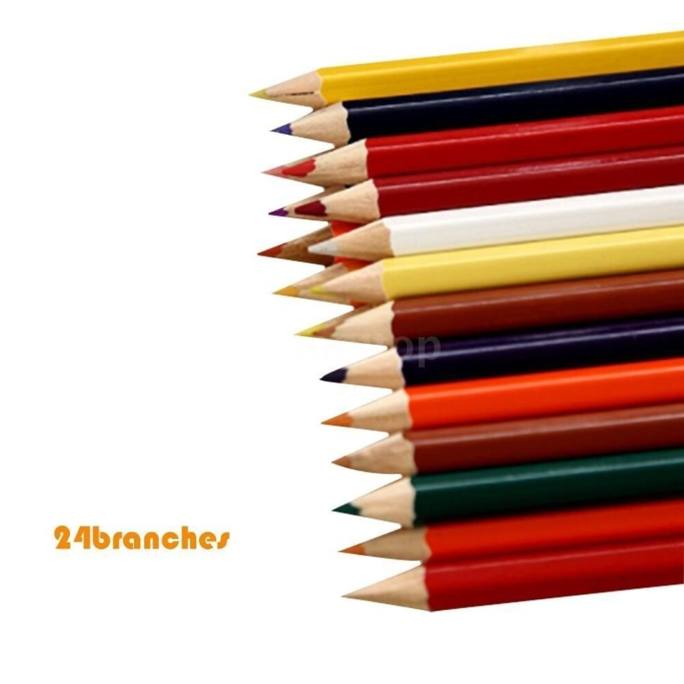 (24 colors) 12/24/36/48/72 Colors Professional Oil Color Pencil Set Watercolor Drawing Colored Pencils Wood Colour Coloured Pencils