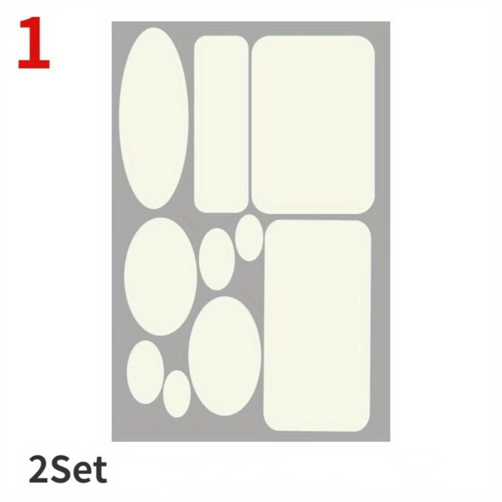 (white, 1) 2 Set Black Self-Adhesive Patches for Clothes Repair