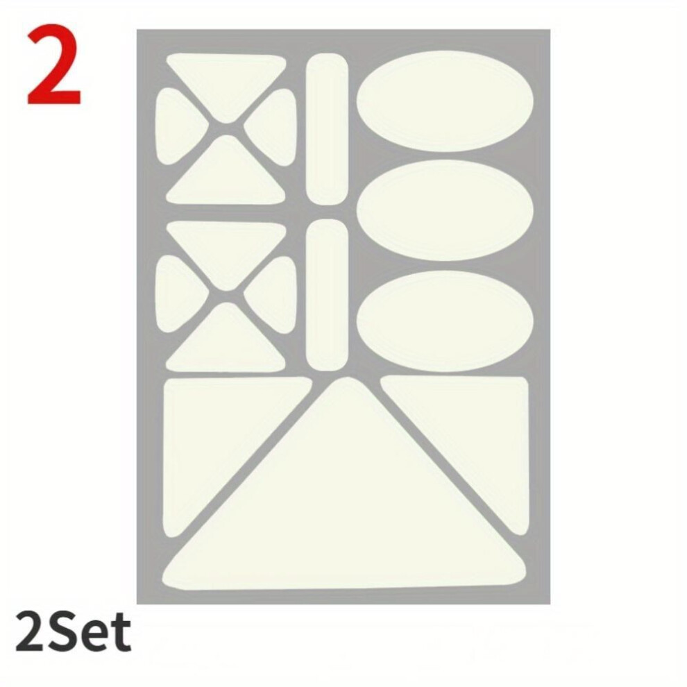 (white, 2) 2 Set Black Self-Adhesive Patches for Clothes Repair