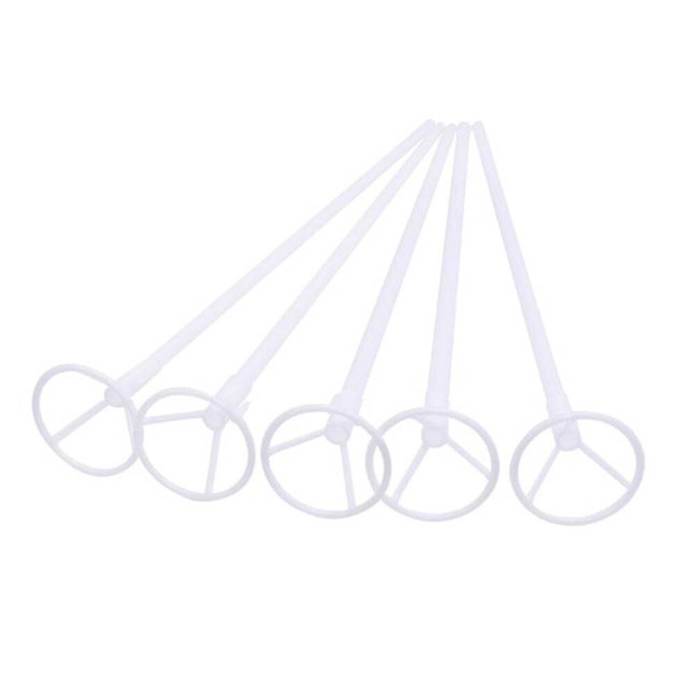 (white, 10pcs&as show) 5/10pcs Foil Balloons Stick Plastic Balloon Holders With Cup Ballon Accessories Pvc Rods For Birthday Wedding Party Decorations