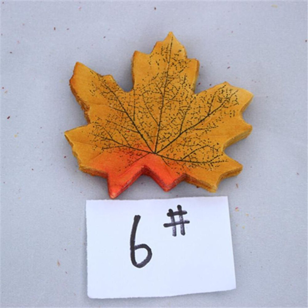 (Style 6 50pcs) 50Pieces  Artificial Maple Leaves Fabric Tree Leaf DIY Wedding Birthday Event Multicolor Autumn Fall Theme Party Decor