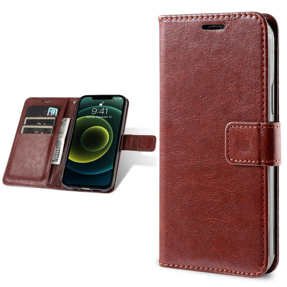(, For Samsung Galaxy A71 4G) Leather Wallet Flip Case For Samsung Galaxy A14 A13 A12 A34 A54 A15 A04s A05s A22 A23 A32 A52 A53 A33 A73 A72 S21 S Brown 9093612445902