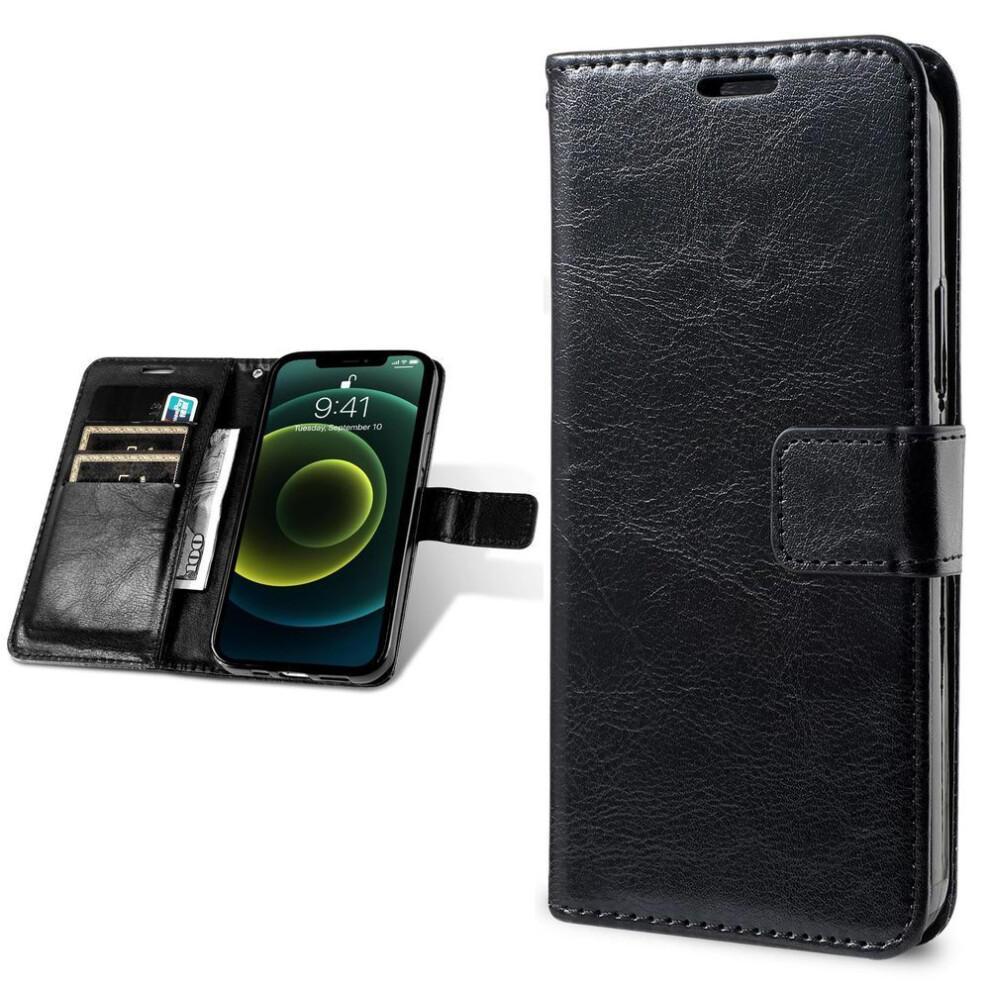 (, For Samsung Galaxy A71 4G) Leather Wallet Flip Case For Samsung Galaxy A14 A13 A12 A34 A54 A15 A04s A05s A22 A23 A32 A52 A53 A33 A73 A72 S21 S Black 9093613926783