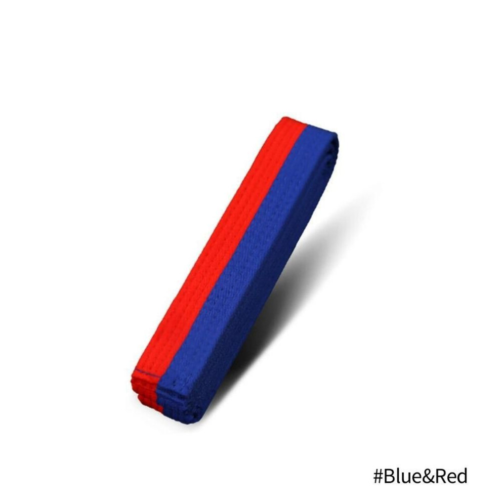 (blue,red, 2.6M) 1PC Martial Arts Karate Judo Taekwondo Professional Belts Judo Jiu Jitsu Standard Tapes Protective Waistband