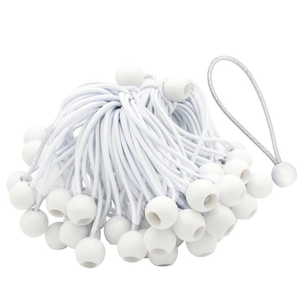 50 Pcs Bungee Cord With Balls Elastic Ties Bungee Toggles Ties For Marquees,Tents Banners,Flag Pole Zekai 5778930701933