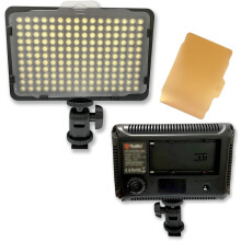Bemaxy Tolifo PT-176S/B Ultra-Thin On-Camera LED Video Light with Color Filters for Studio Lighting - Dimmable Digital Camera Camcorder Light