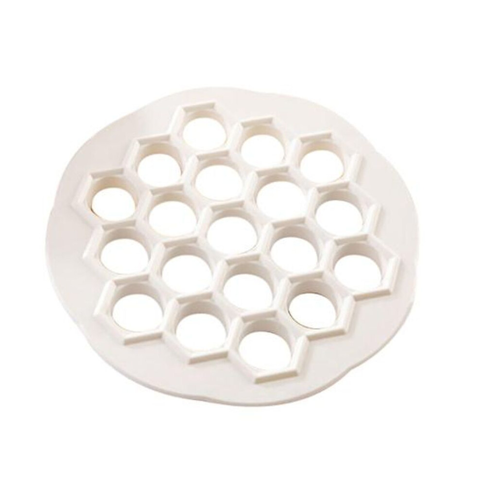 (white) 19 Holes Mold Dough Ravioli Dumpling Maker Kitchen Press Cutter Cooking Tool