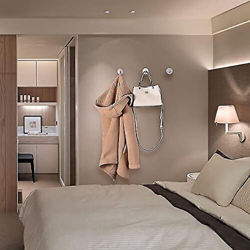 6pc Self-adhesive Towel Hooks Stainless Steel Hooks for Home, Kitchen 2