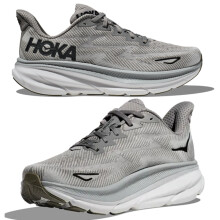 (Light Gray, UK10.5/EU45) HOKA ONE ONE Clitfon 9 Men Wear-resistant Running Shoes Trainers Jogger Sport Platform Sneakers