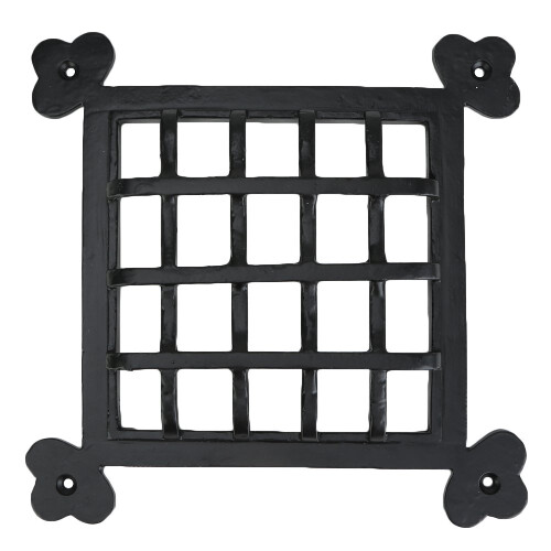 A29 Hardware 8 1/2 x 8 1/2 ίντσες Σιδερένιο Grill/Grille με Πόρτα, Μαύρη Επίστρωση, Μεγάλο Μέγεθος 1