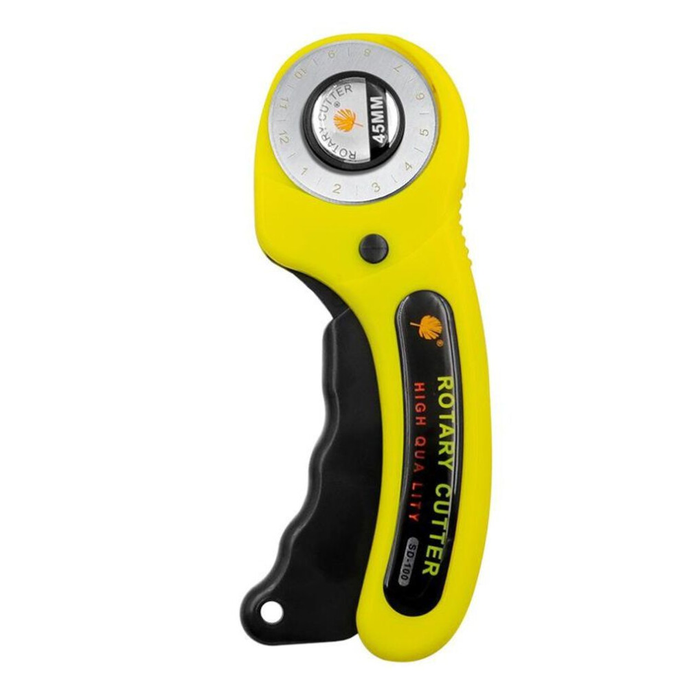 (yellow) 45mm Leather Craft Rotary Cutter Leather Cutting Tool Leather Craft Fabric Circular Blade Knife Diy Patchwork Sewing Quilting