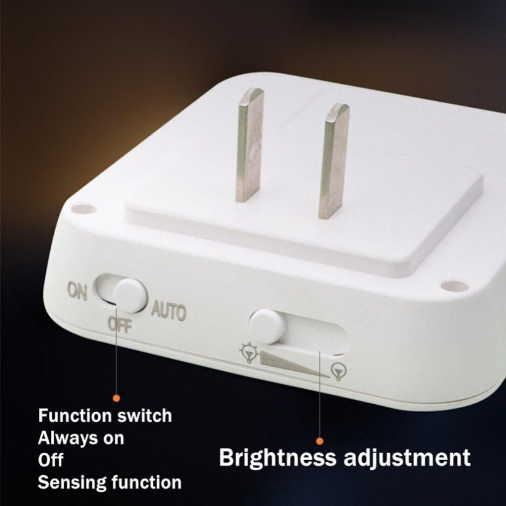 (white, EU Plug) Night Light Motion Sensor With LED Light EU/US Plug Lamps Children&apos;S Night Light Wireless Night Lamp For Bedside Table Bedroom