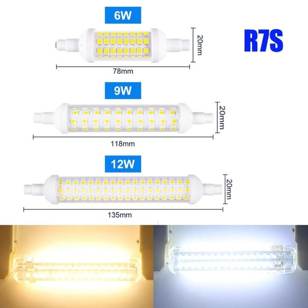 (warm white, 220V J118 9W) R7s Led 78mm 118mm 135mm Light Bulb 6w 9w 12w Smd 2835 Lampada Led Lamp 220v Corn Light Energy Saving Replace Halogen Light