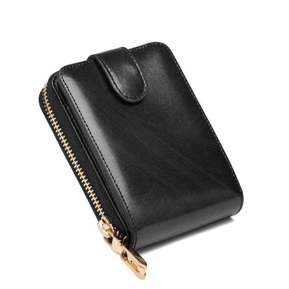 (black) Genuine Leather Bank Card Driver License ID Card Holder Credit Card Wallets Purse Cardbag Organ Style Fashion Business CardCase
