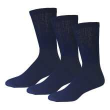 3 Paar Crew-Socken aus Baumwolle fr diabetische Neuropathie (911, passend fr Herrenschuhgre 795, Marineblau)
