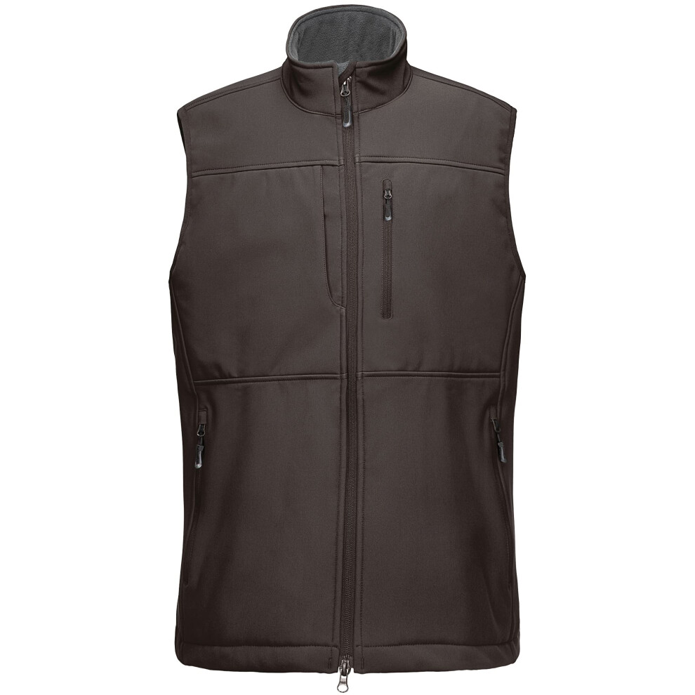 Gilet softshell l   ger pour homme de 10   000   m, veste coupe-vent sans manches avec doublure polaire et fermeture    clair, pour le golf, la course
