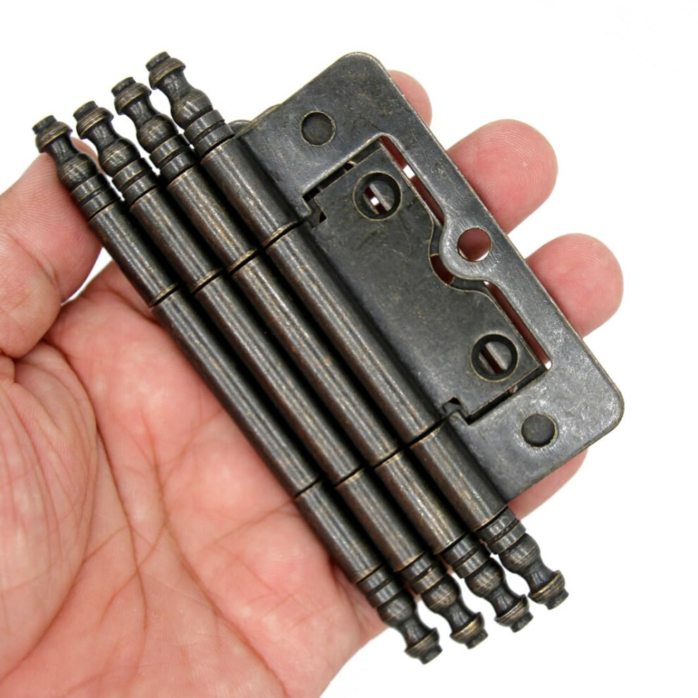 4 Pcs Antique Bronze Flap Hinges With Lengthened Axis - Vintage Style 772728226023