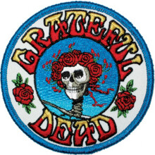 Alkalmazs Skull and Roses Logo Patch Blue