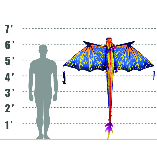 3D Νάιλον Δράκος Άλας με Άνοιγμα Φτερών 80" (6 ft 8 in) από AmaZing Kites 2