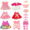 ARTST DOLL CHOTHES-ACESSORIAS 7 SET BABY-DOLL CLOTHES Adequado para 8-10 polegadas inclu   das de mesa de mesa e cabides 1