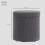 Homcom HOMCOM Round Storage Ottoman with Lid, Vanity Stool with Storage, Grey 3
