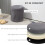 Homcom HOMCOM Round Storage Ottoman with Lid, Vanity Stool with Storage, Grey 5
