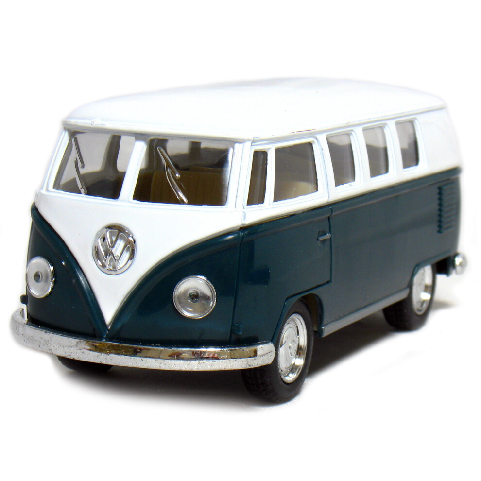 Bus classique VW 1962 moul? sous pression de 5 pouces ? l'?chelle 1/32 (vert) Pull Back n Go Action.unisexe