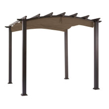 Canopy de substitui      o dos ventos do jardim para a p   rgola arqueada de Hampton Bay - Riplock 350 - noz -moscada