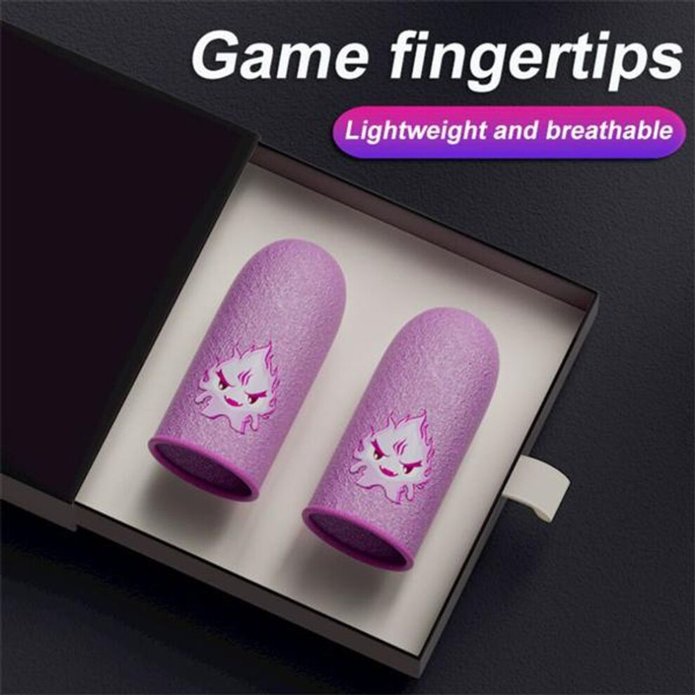 (pink) Breathable Fingertips Cover Gaming Luminous Finger Sleeve For Pubg Mobile Games Touch Screen Finger Cots Cover Mobile Touch