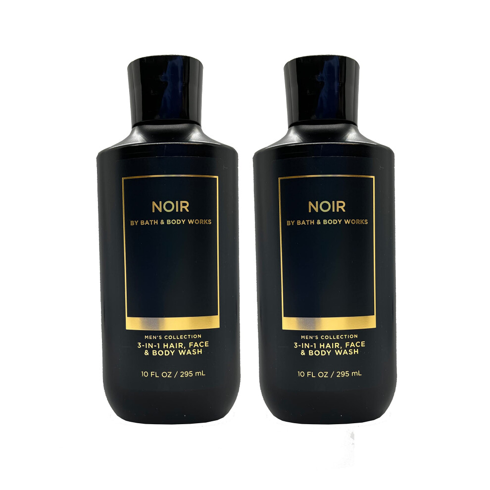 Bath and Body Works Lot de 2 produits pour hommes 2 en 1 pour le corps et les cheveux NOIR.