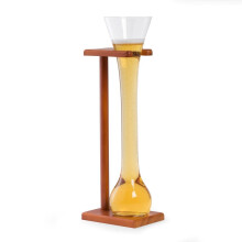 Bey-Berk Half Yard Ale-Glas mit Holzständer, 24 oz - Edles Design