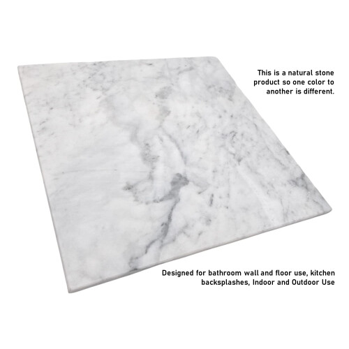 Πλακάκια Πολυτελή Μάρμαρο Bianco Carrara 12 x 12 για Δάπεδο και Τοίχο 2