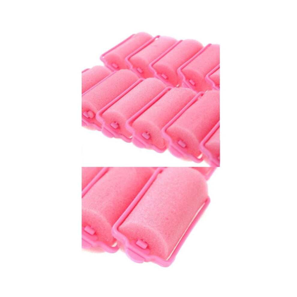 The Um24 Pink Foam Sponge Hair Rollers (Large 16Pc)
