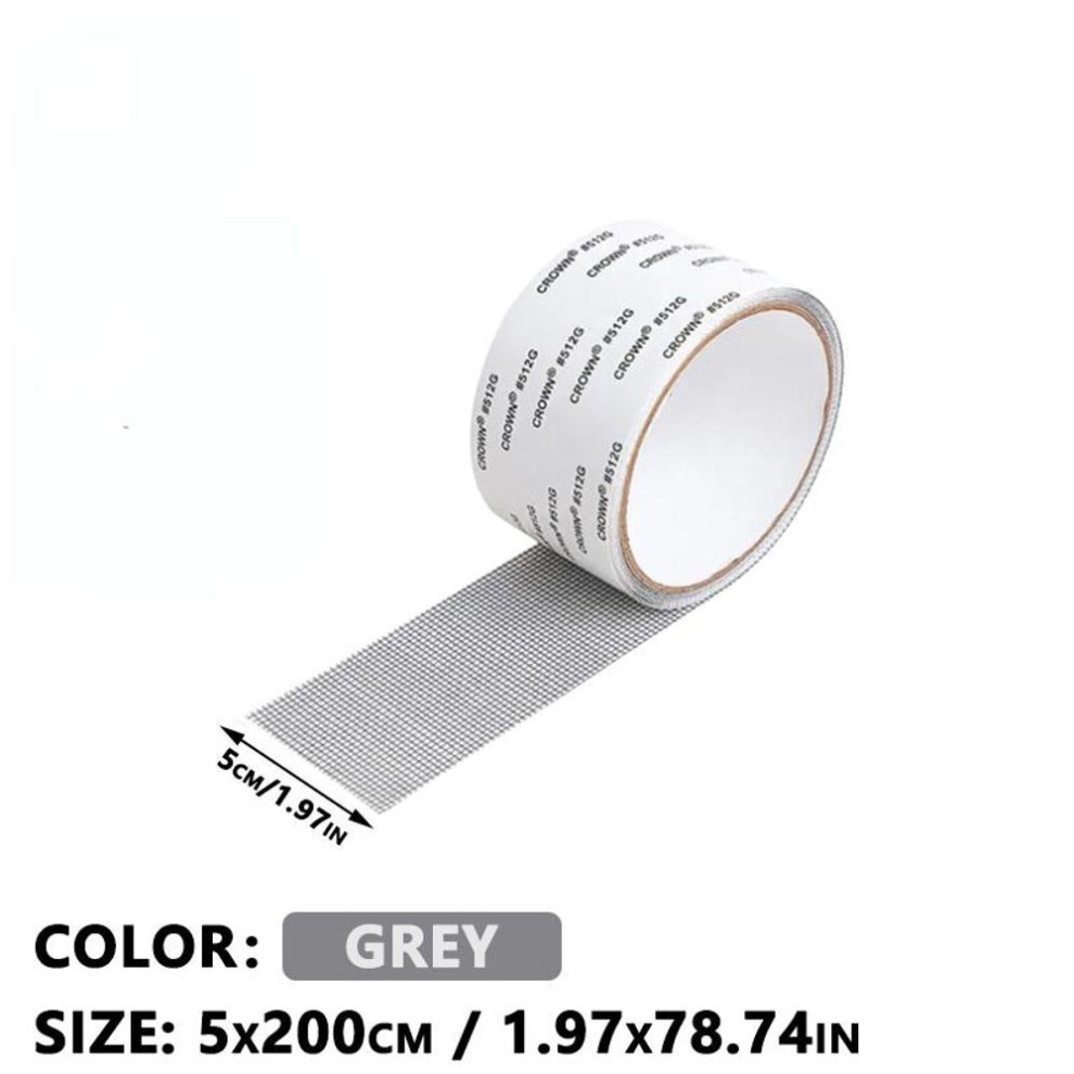 (grey) Mosquito Net, Screen, Window Repair Tape, Insect And Fly Proof Mesh, Strong Repair Patch For Holes