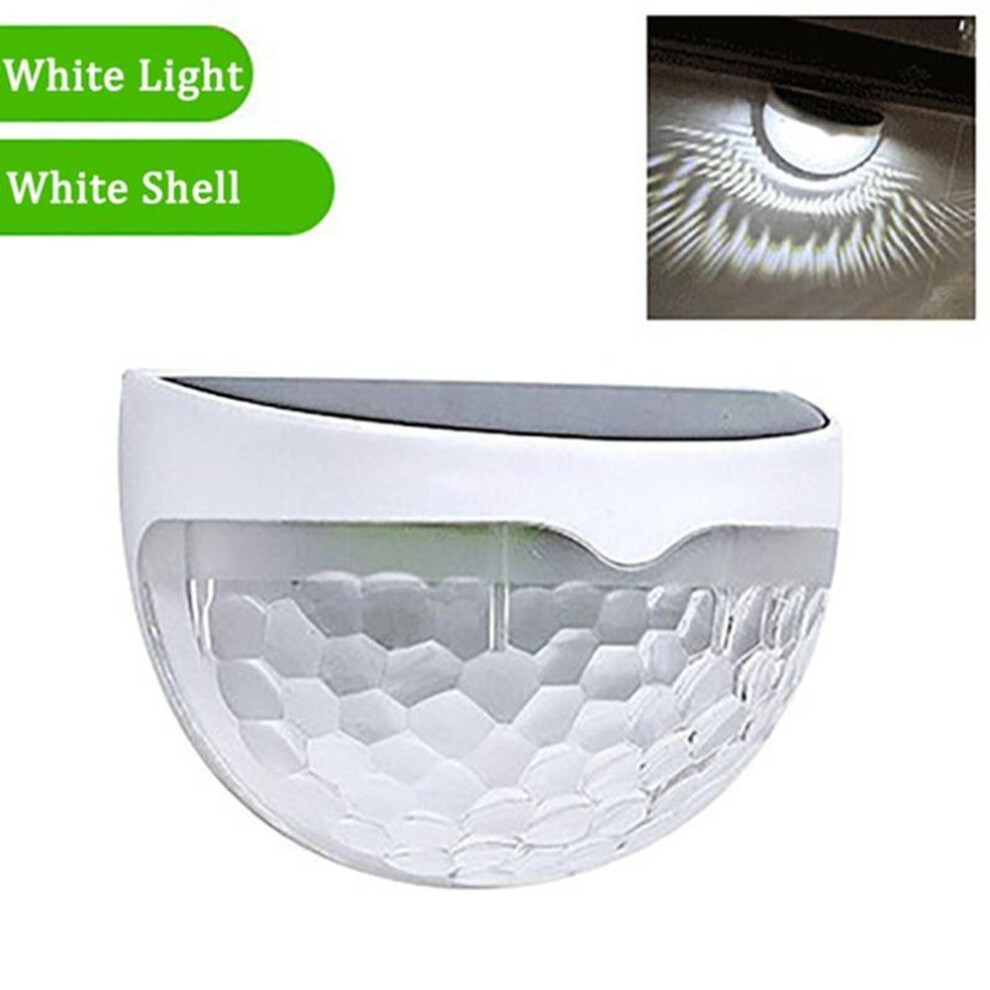 (White Shell-White 8PC) 10pc Solar Outdoor Wall Lamp Courtyard Garden Fence Lamp Outdoor Railing Lamp Solar Fence Lamp Solar Wall Washing Lamp Christmas Decoration Led Lamp