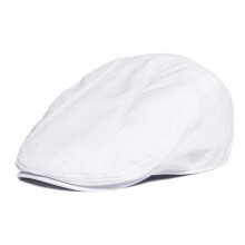 Botvela mn Cotton Twill Newsboy Flat Ivy Driving Hat Fitted Cap (White 7 3/8)