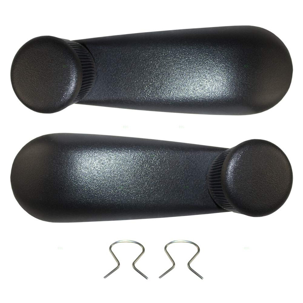 Brock Replacement Driver And Passenger Side Manual Window Crank Black 796348416015