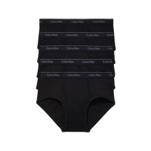 Calvin Klein Men's Cotton Classics 5-Pack Brief 5 Black Large
