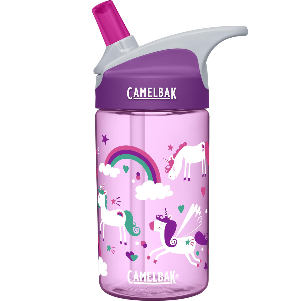 CamelBak eddy Kids Water Bottle - CamelBak Kids Big Bite Valve - Spill Proof - Water Bottle For Kids - BPA-Free Water Bottle - 12oz Unicorns