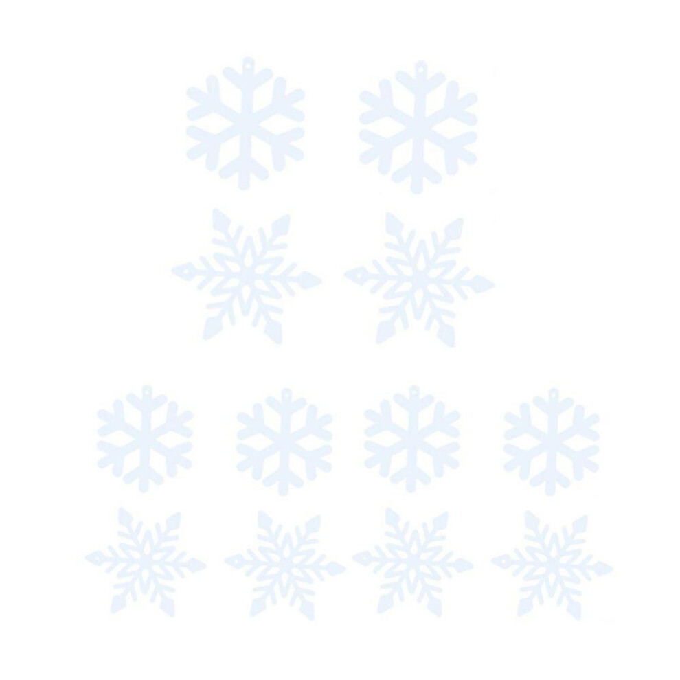 Snowflake Decorations 12pcs Glittery Large White Snowflake Garland