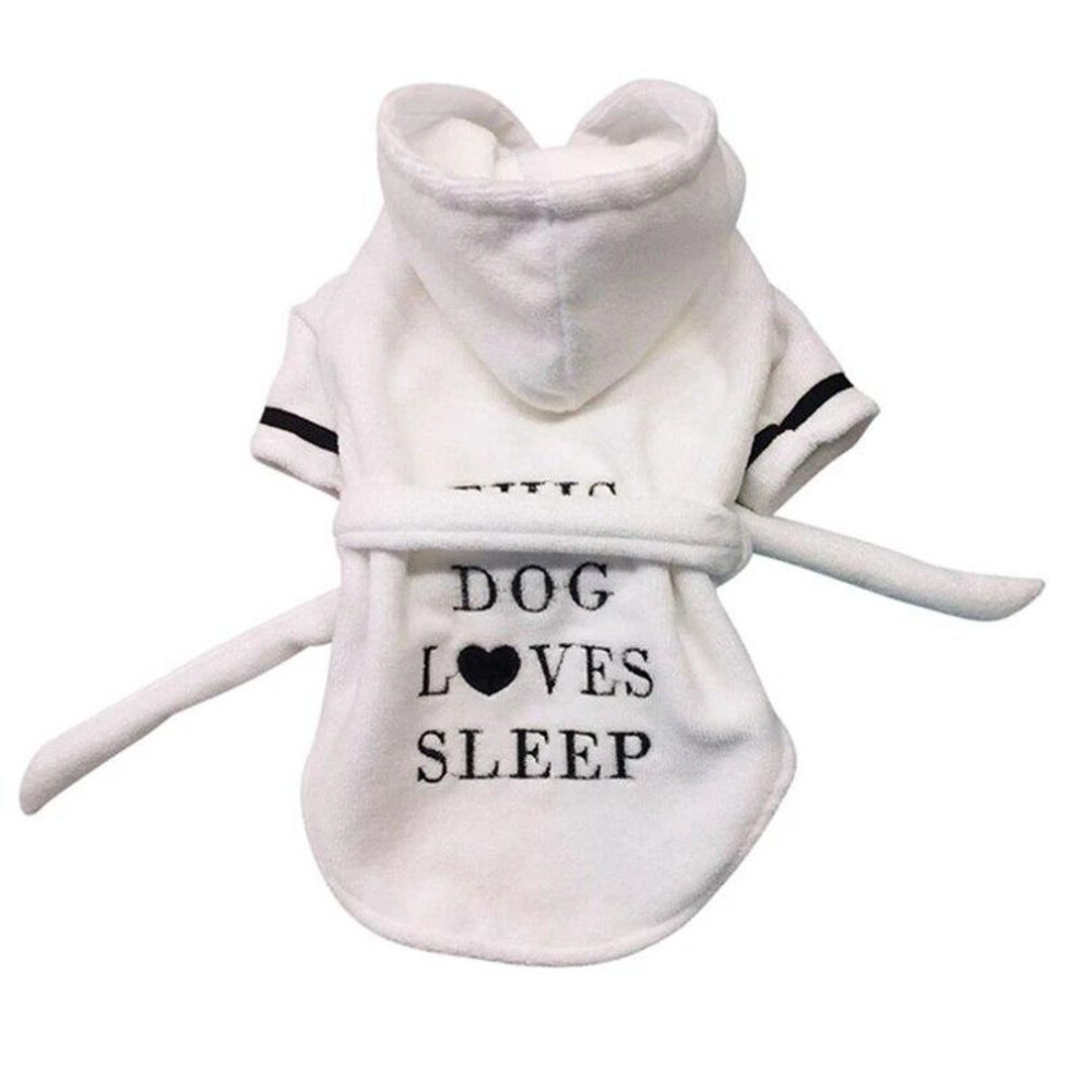 (XL) Pet Dog Bathrobe Dog Pajamas Sleeping Clothes Indoor Soft Pet Bath Drying Towel Clothes For For Puppy Dog Cats Pet Accessories