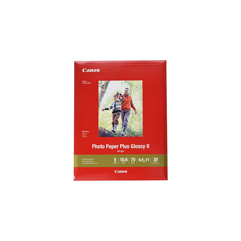 Canon 1432C003 Photo Paper Plus Glossy II 8.5 x 11 20 Sheets