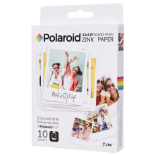 Zink Polaroid 3,5 x 4,25 tum fotopapper med kantutskrift, Premium Zinkkant, 10 ark, kompatibel med Polaroid POP & 3x4-skrivare