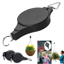 Portable Retractable Hanging Basket Pulley Flower Pot Hook Gardening Tool