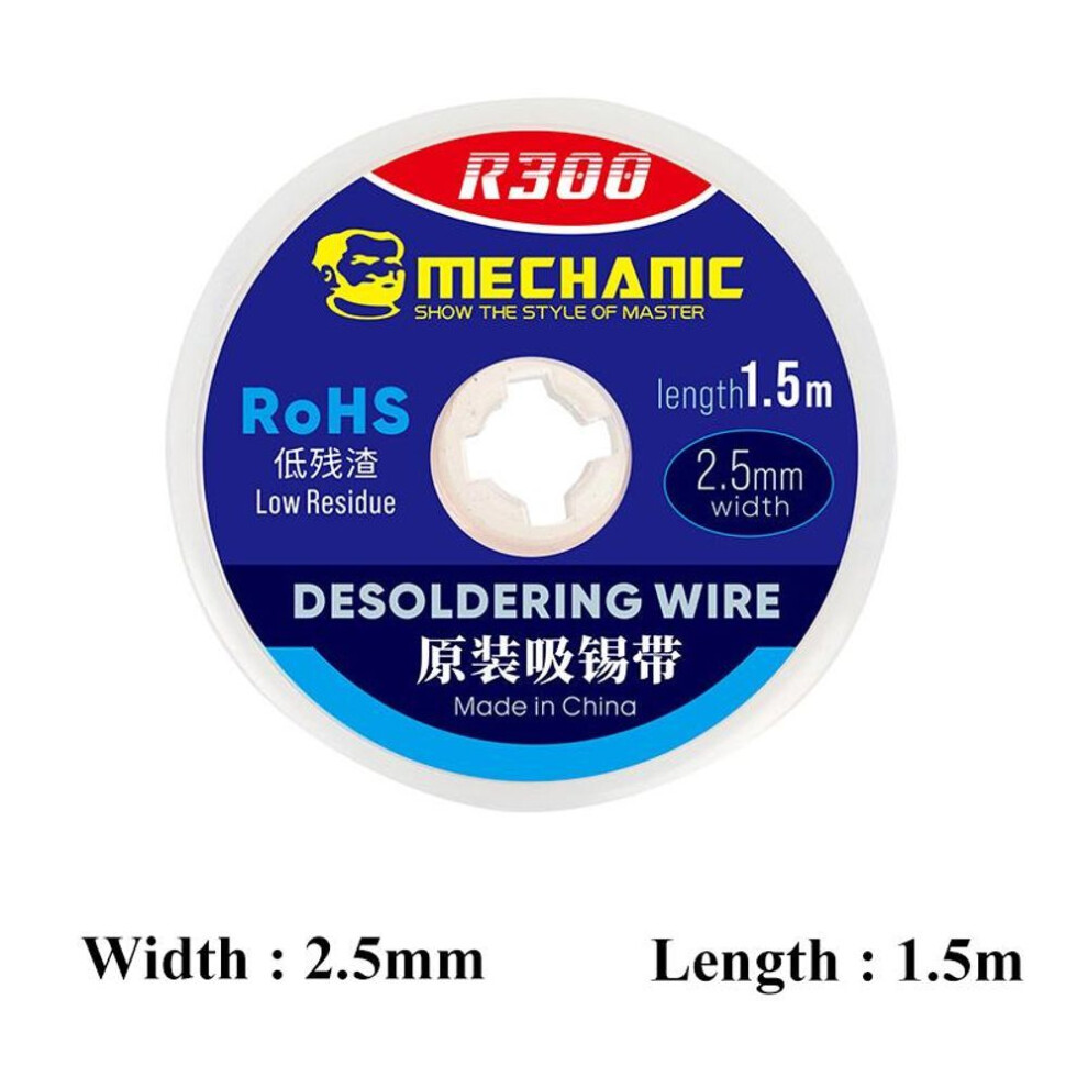 (2.5mm) MECHANIC Solder Wick Remover Desoldering Wire 1.0/1.5/2.0/2.5/3.0/3.5/4.0mm Desoldering Braid BGA Soldering Tools