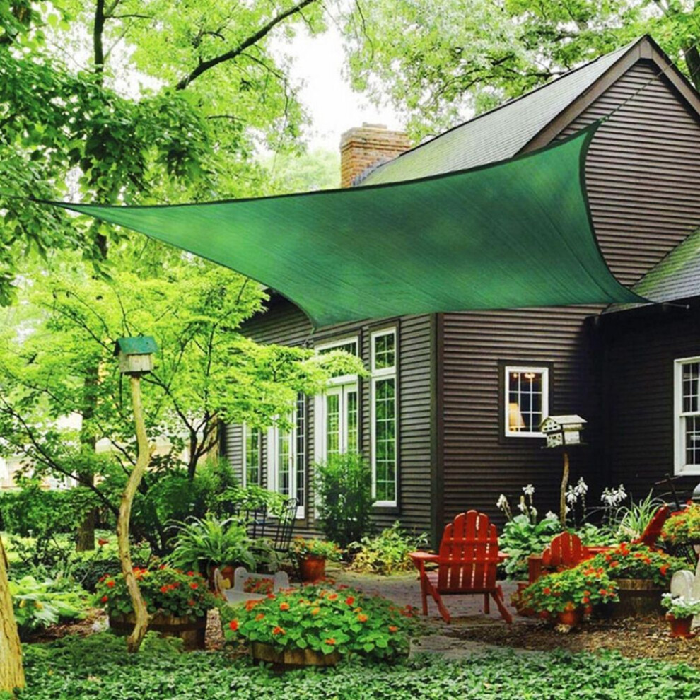 (green, 3*4m) 1 Piece 2x4m Or 3x4m Sun Shade Sail,green Sunshade Cloth For Outdoor Patio Garden Landscape